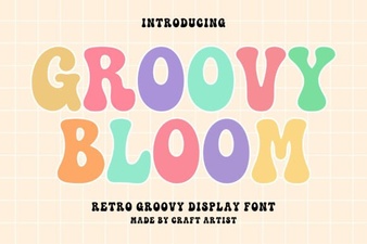 Groovy Bloom Font: Creative Display for Projects