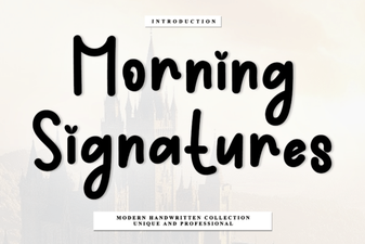 Morning Signatures: Elegant Fonts for Creative Projects